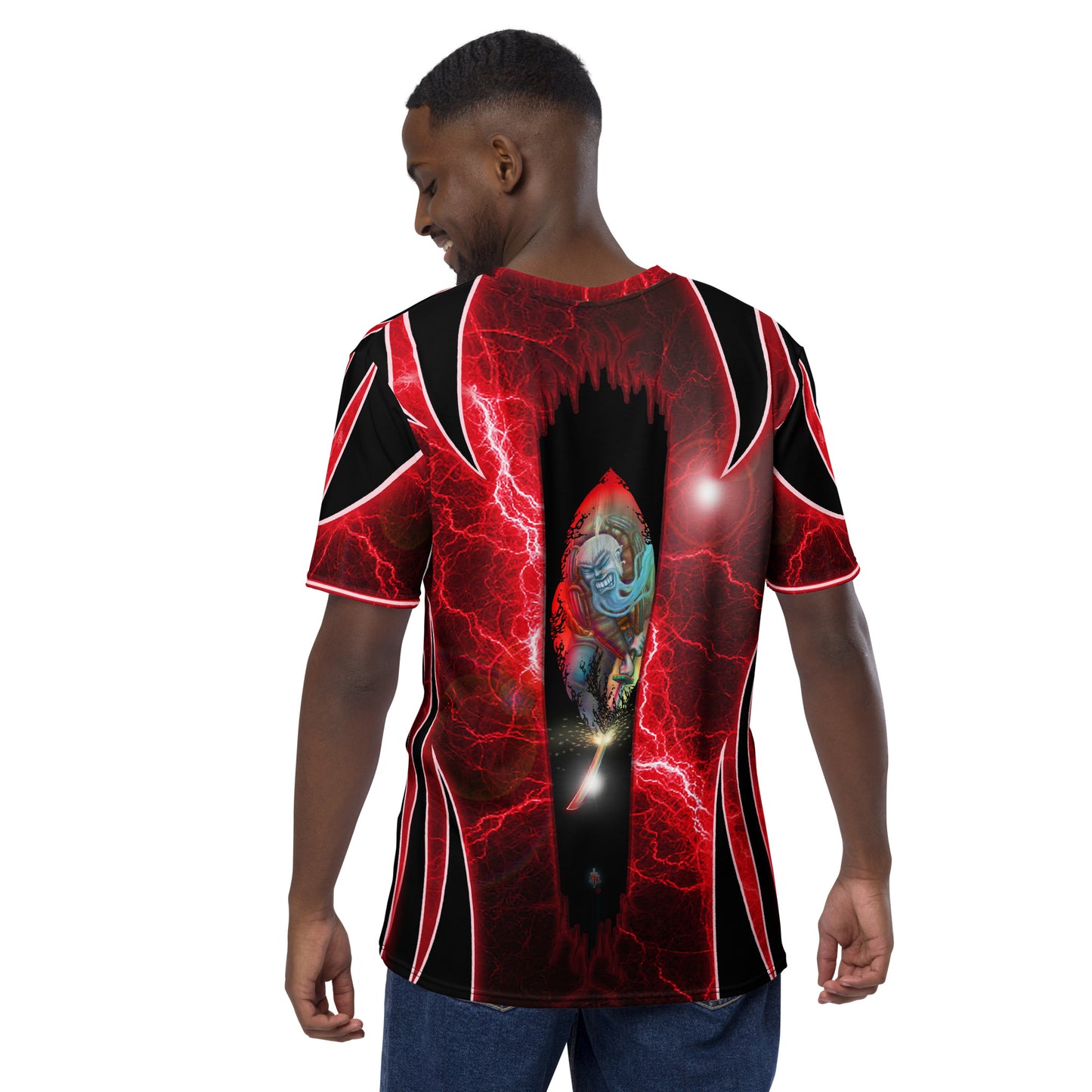 SkeetDesigns | Men's All-Over Print Crew Neck | Katana Slash | Disc Golf Apparel