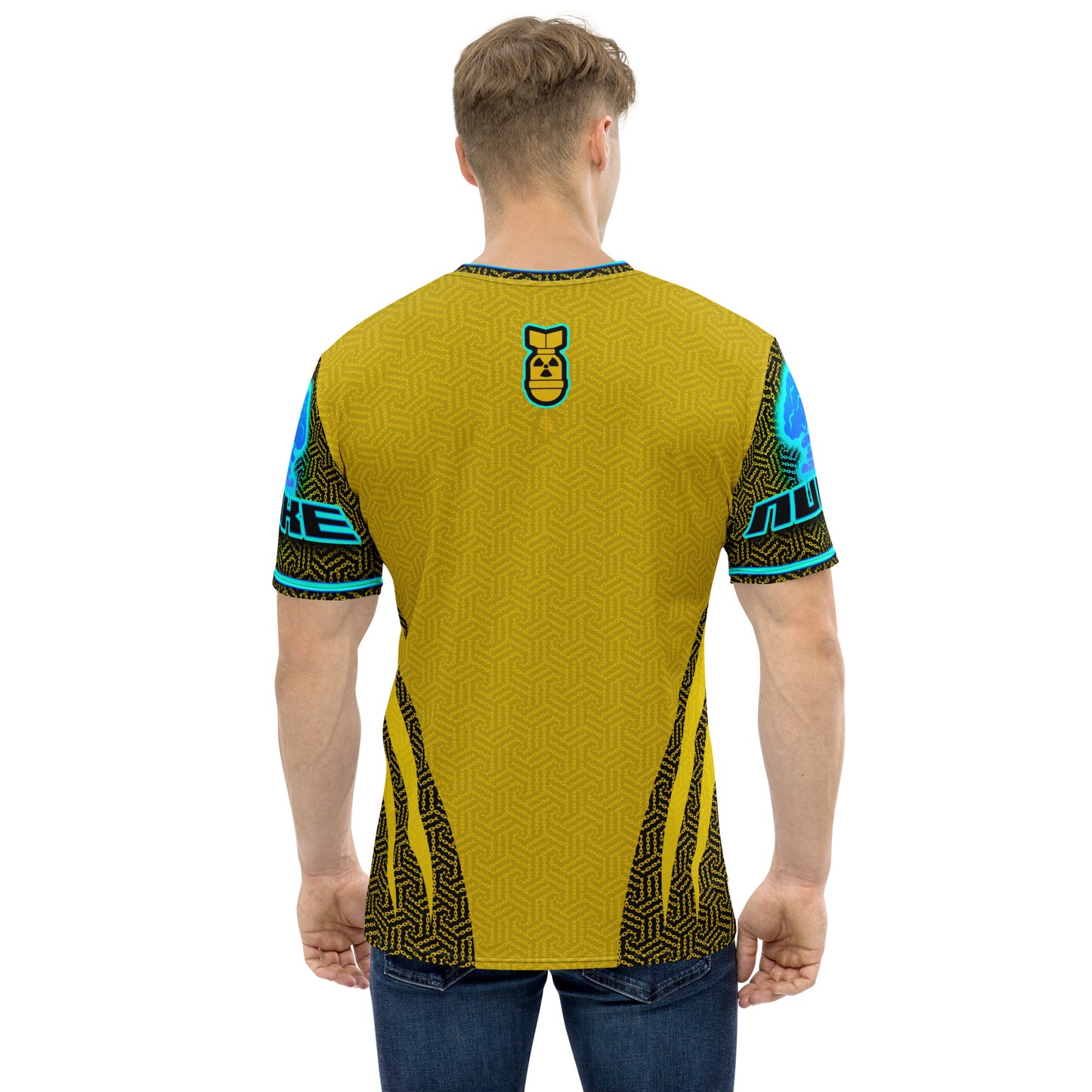 SkeetDesigns | Nuke | All-Over Print Crew Neck | Yellow | Disc Golf Apparel