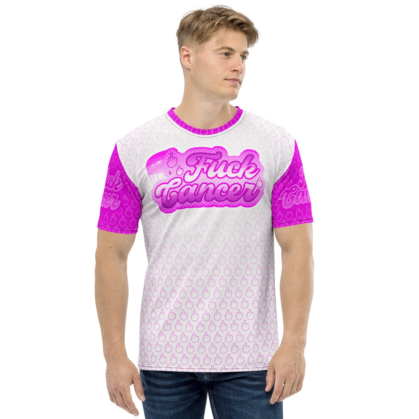 SkeetDesigns | F#$% Cancer Crew Neck | Pink | Disc Golf Apparel