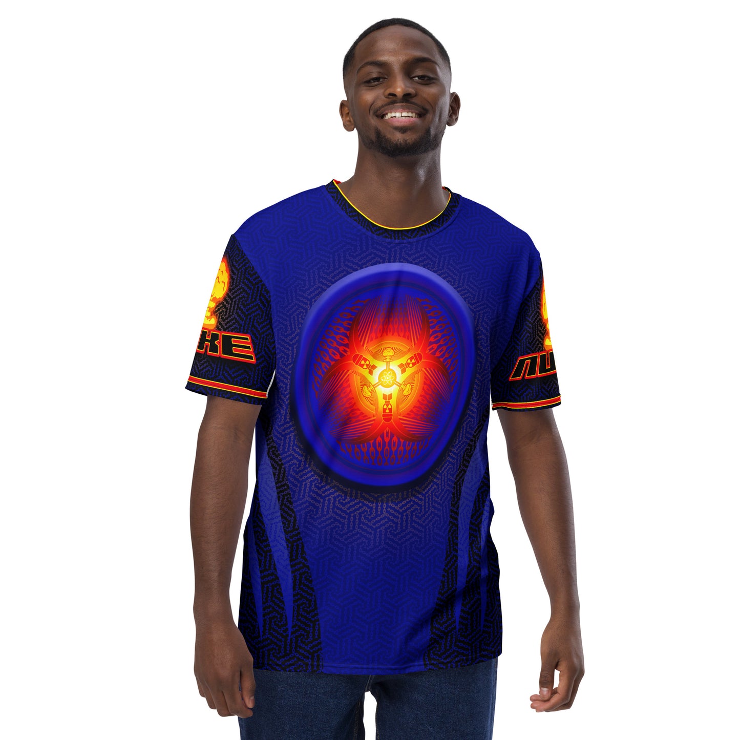 SkeetDesigns | Nuke | All-Over Print Crew Neck | Blue | Disc Golf Apparel