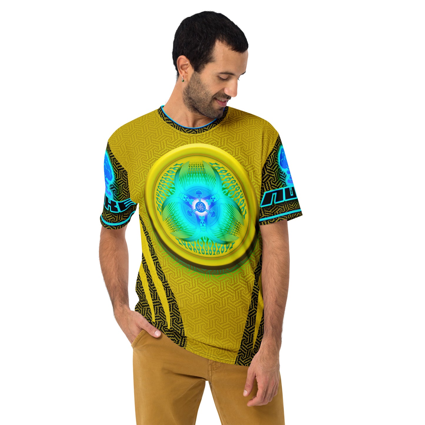 SkeetDesigns | Nuke | All-Over Print Crew Neck | Yellow | Disc Golf Apparel