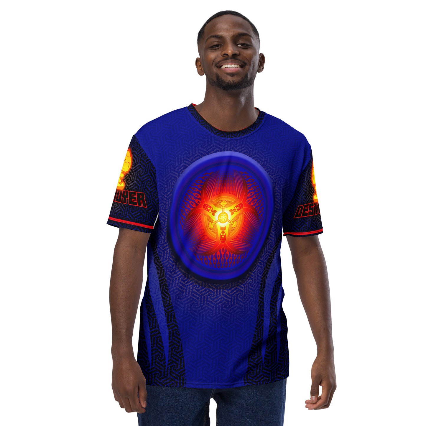 SkeetDesigns | Destroyer | All-Over Print Crew Neck | Blue | Disc Golf Apparel
