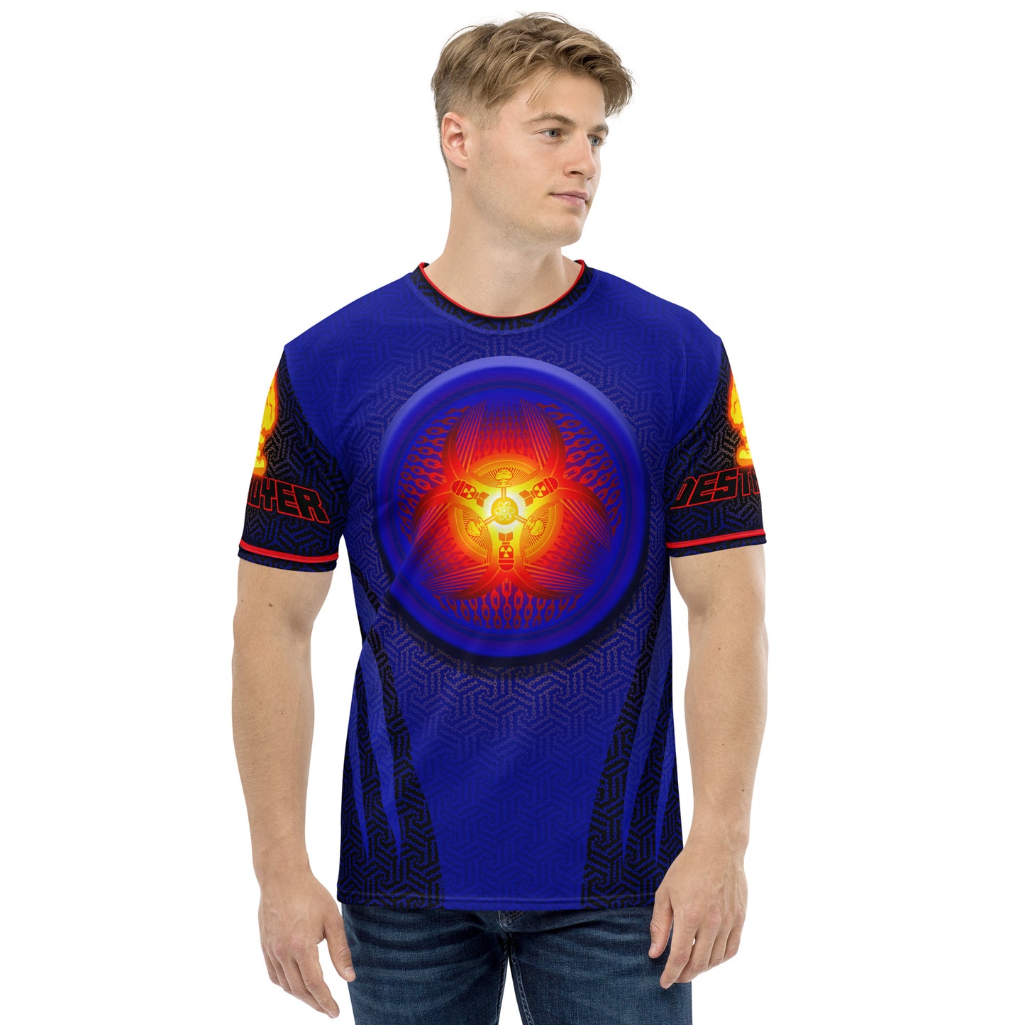 SkeetDesigns | Destroyer | All-Over Print Crew Neck | Blue | Disc Golf Apparel