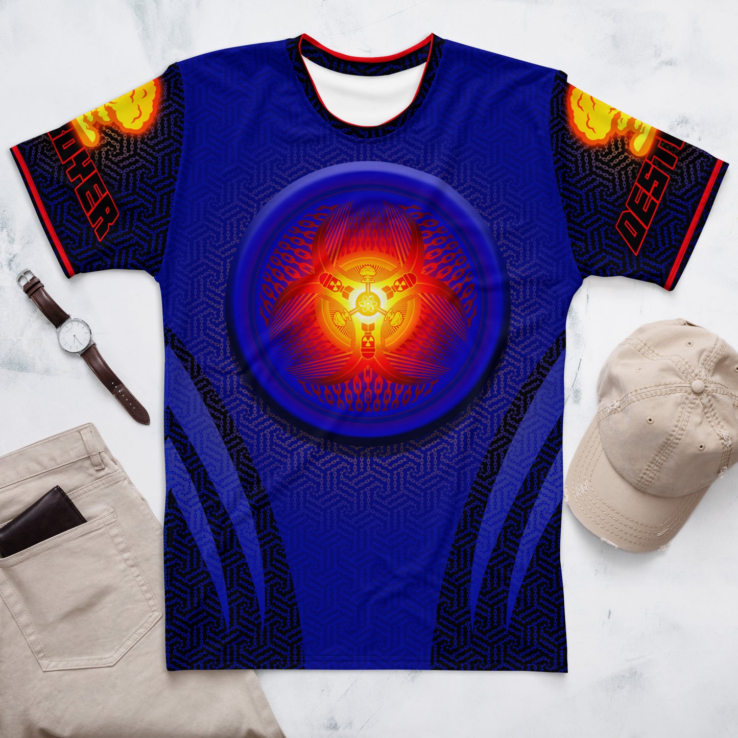 SkeetDesigns | Destroyer | All-Over Print Crew Neck | Blue | Disc Golf Apparel