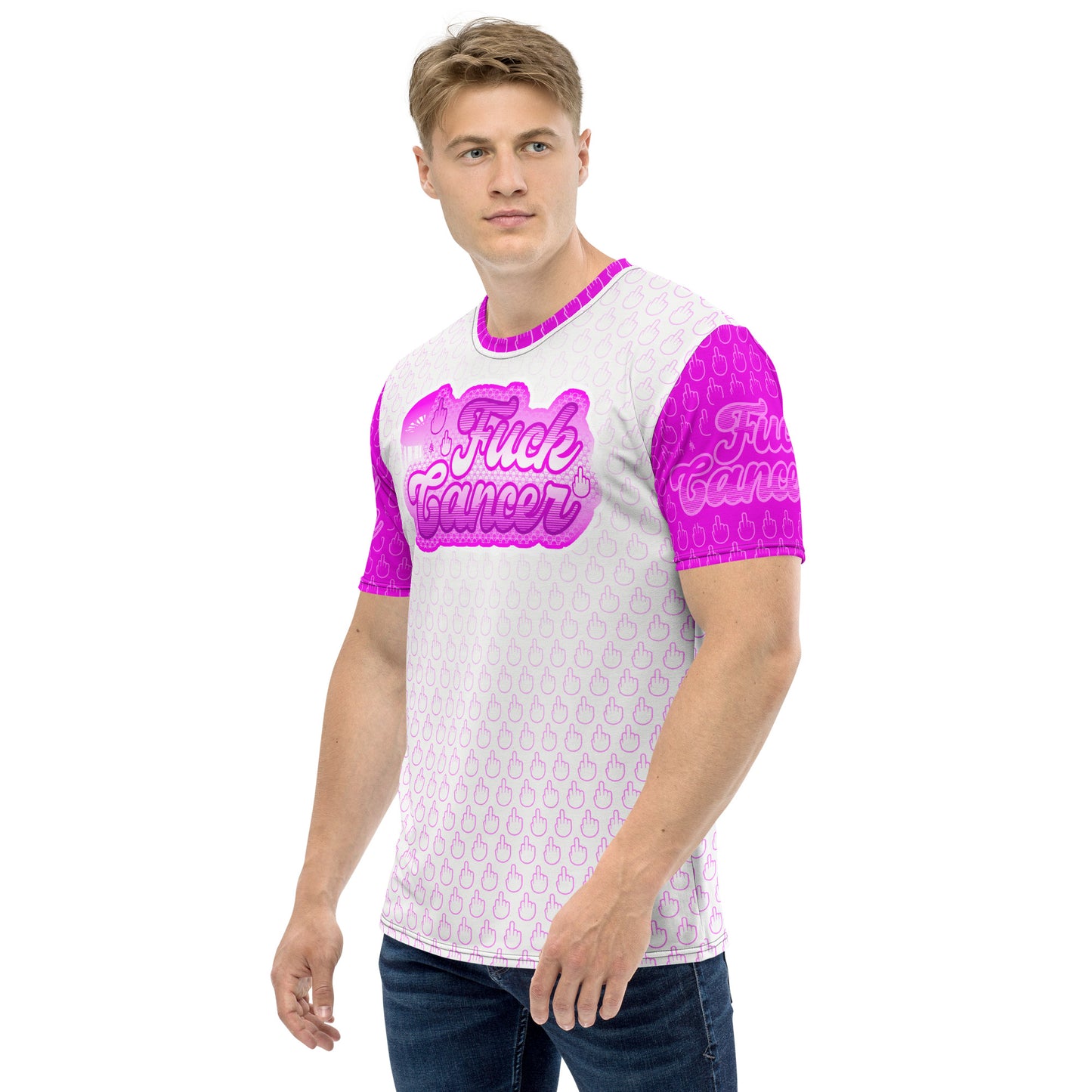 SkeetDesigns | F#$% Cancer Crew Neck | Pink | Disc Golf Apparel