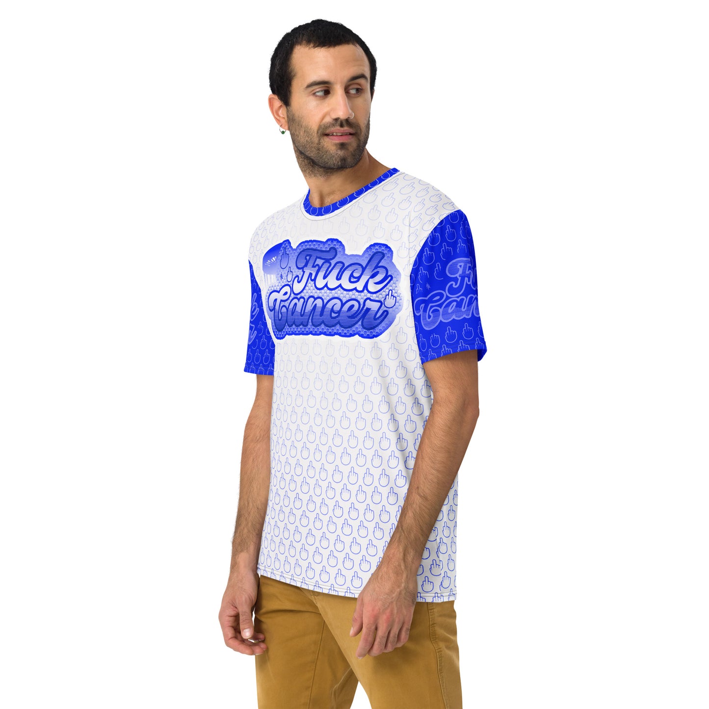 SkeetDesigns | F#$% Cancer Crew Neck | Blue | Disc Golf Apparel