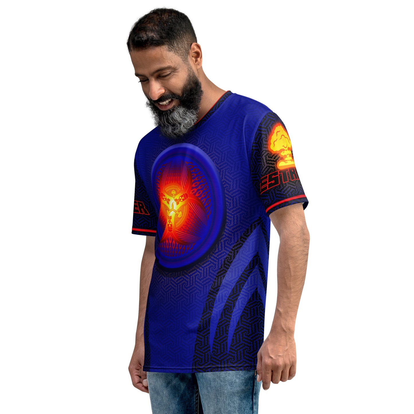 SkeetDesigns | Destroyer | All-Over Print Crew Neck | Blue | Disc Golf Apparel