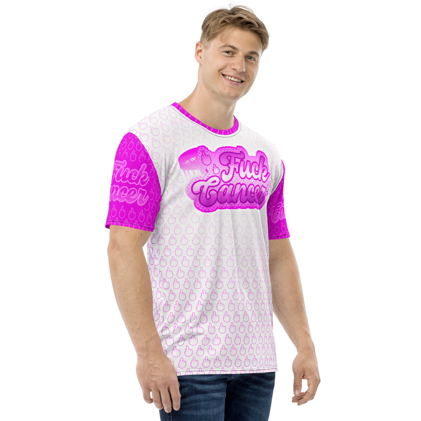 SkeetDesigns | F#$% Cancer Crew Neck | Pink | Disc Golf Apparel