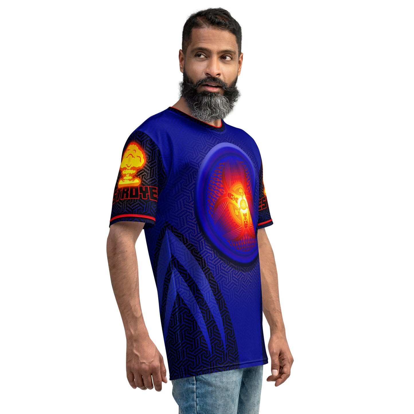 SkeetDesigns | Destroyer | All-Over Print Crew Neck | Blue | Disc Golf Apparel