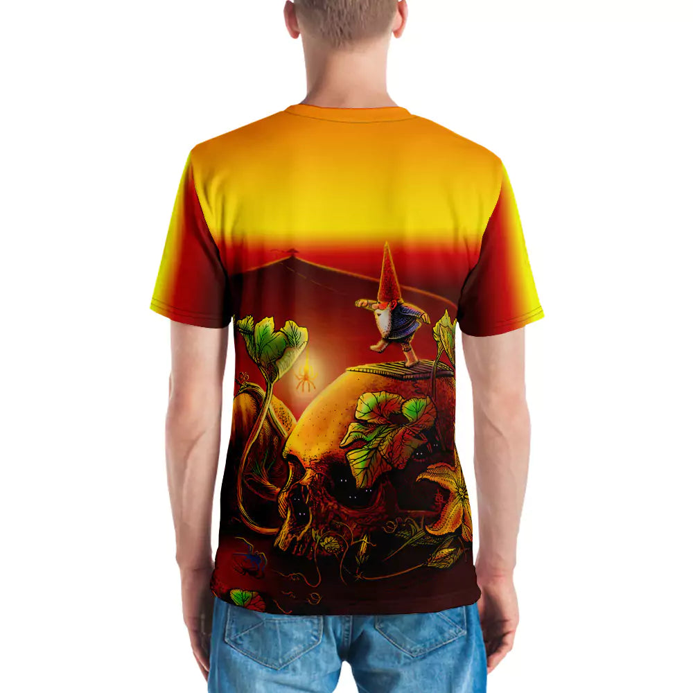 SkeetDesigns | GnomeDriven | Men's All Over Print Crew Neck T-Shirt | Halloween | Disc Golf Apparel