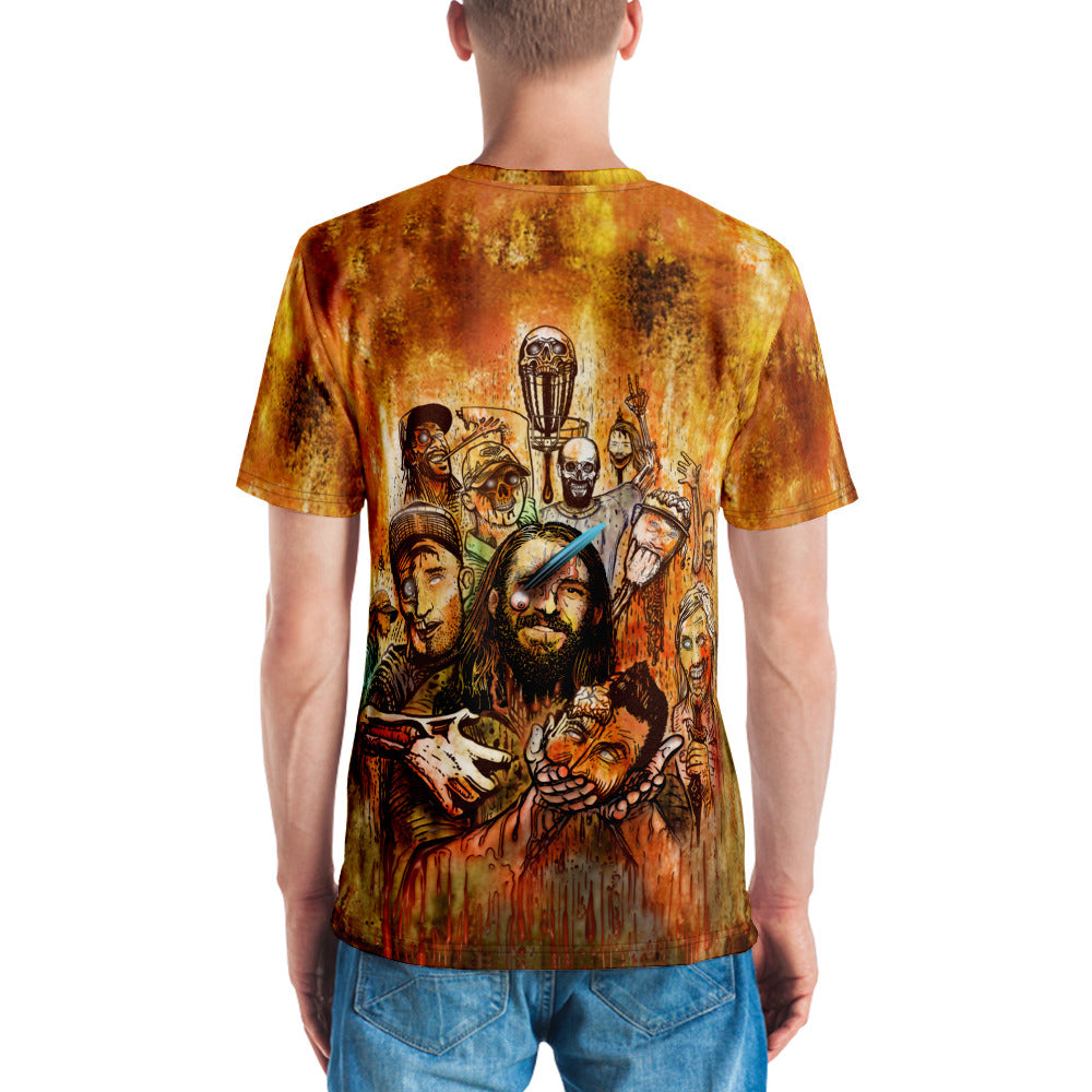 SkeetDesigns | Men's All Over Print Crew Neck T-Shirt | Zombies | Disc Golf Apparel
