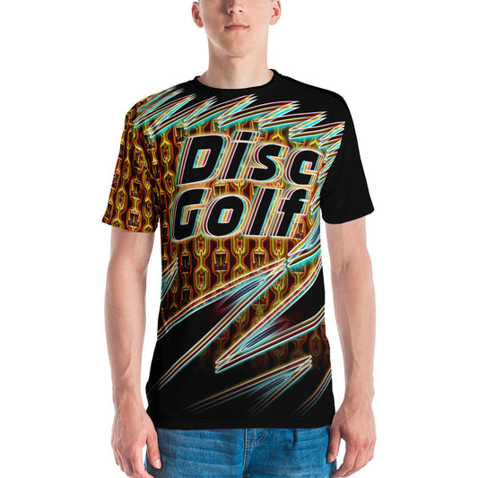 SkeetDesigns | Men's All Over Print Crew Neck T-Shirt | Gold Chains | Disc Golf Apparel