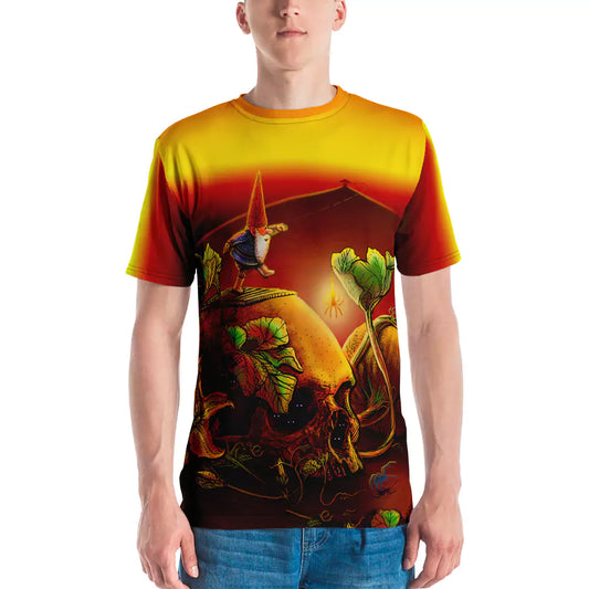SkeetDesigns | GnomeDriven | Men's All Over Print Crew Neck T-Shirt | Halloween | Disc Golf Apparel