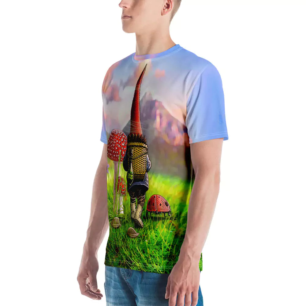 SkeetDesigns | GnomeDriven | Men's All Over Print Crew Neck T-Shirt | The Road Ahead | Disc Golf Apparel