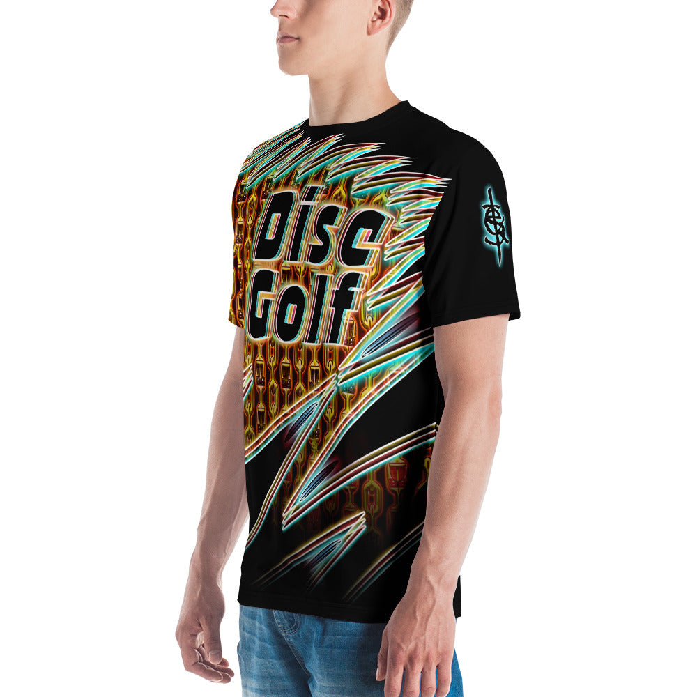 SkeetDesigns | Men's All Over Print Crew Neck T-Shirt | Gold Chains | Disc Golf Apparel
