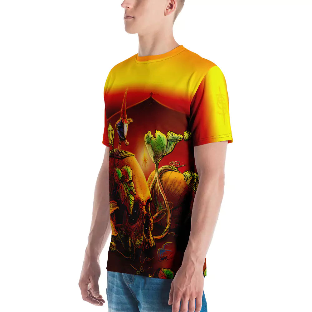 SkeetDesigns | GnomeDriven | Men's All Over Print Crew Neck T-Shirt | Halloween | Disc Golf Apparel