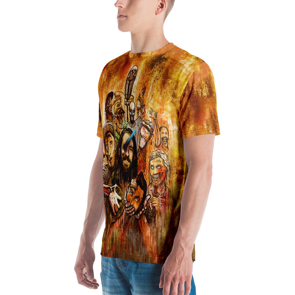 SkeetDesigns | Men's All Over Print Crew Neck T-Shirt | Zombies | Disc Golf Apparel