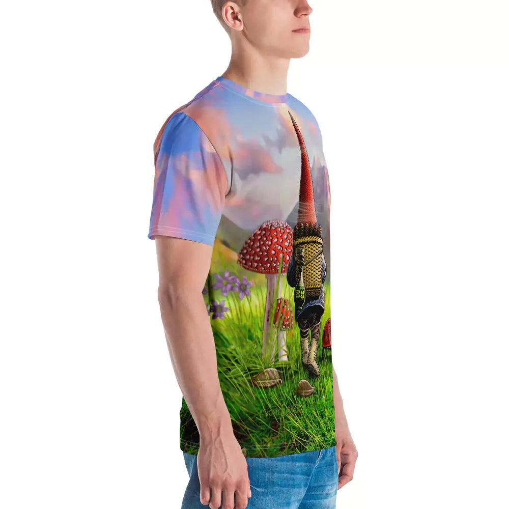 SkeetDesigns | GnomeDriven | Men's All Over Print Crew Neck T-Shirt | The Road Ahead | Disc Golf Apparel