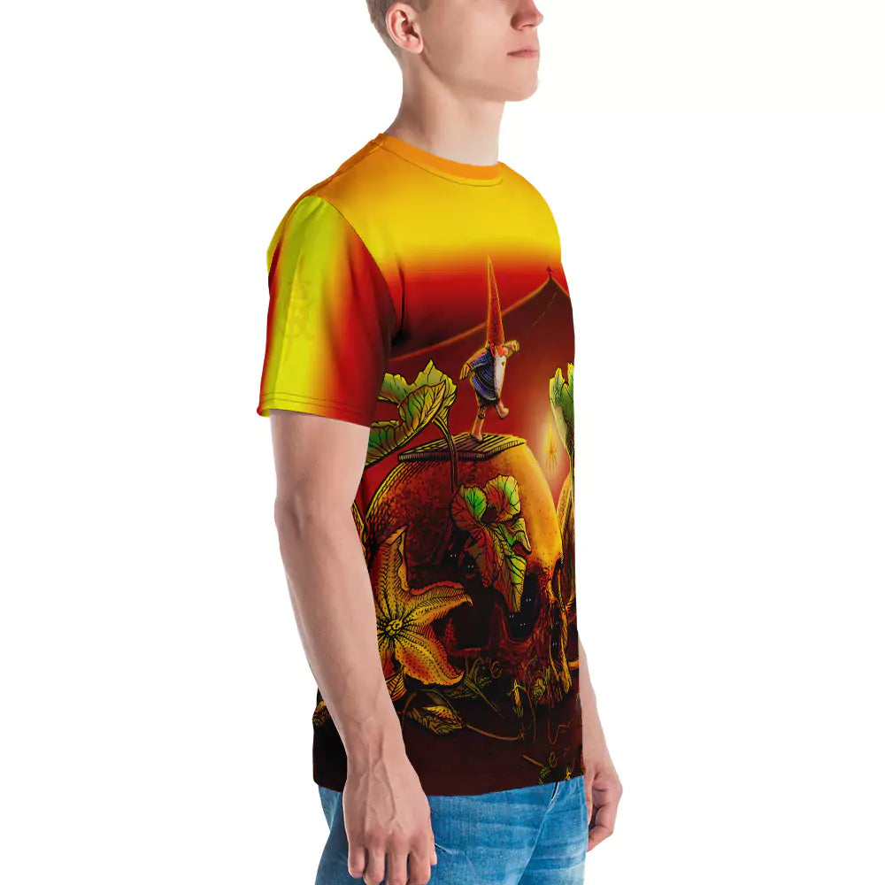 SkeetDesigns | GnomeDriven | Men's All Over Print Crew Neck T-Shirt | Halloween | Disc Golf Apparel