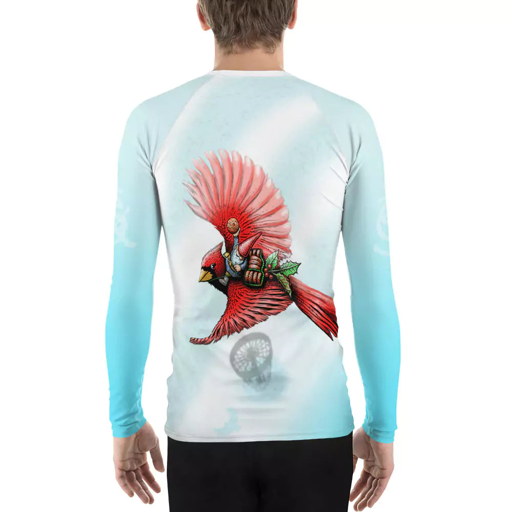 SkeetDesigns | GnomeDriven | Men's All Over Print Rash Guard | Cardinal | Disc Golf Apparel