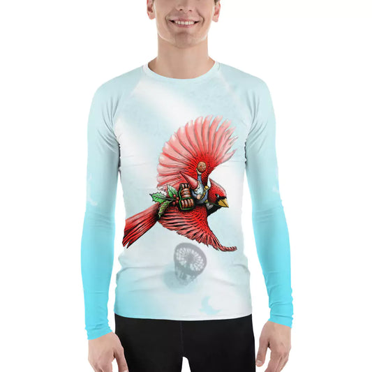 SkeetDesigns | GnomeDriven | Men's All Over Print Rash Guard | Cardinal | Disc Golf Apparel