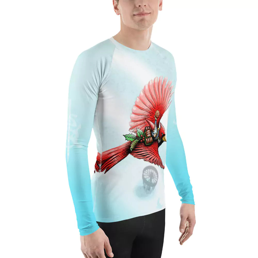 SkeetDesigns | GnomeDriven | Men's All Over Print Rash Guard | Cardinal | Disc Golf Apparel