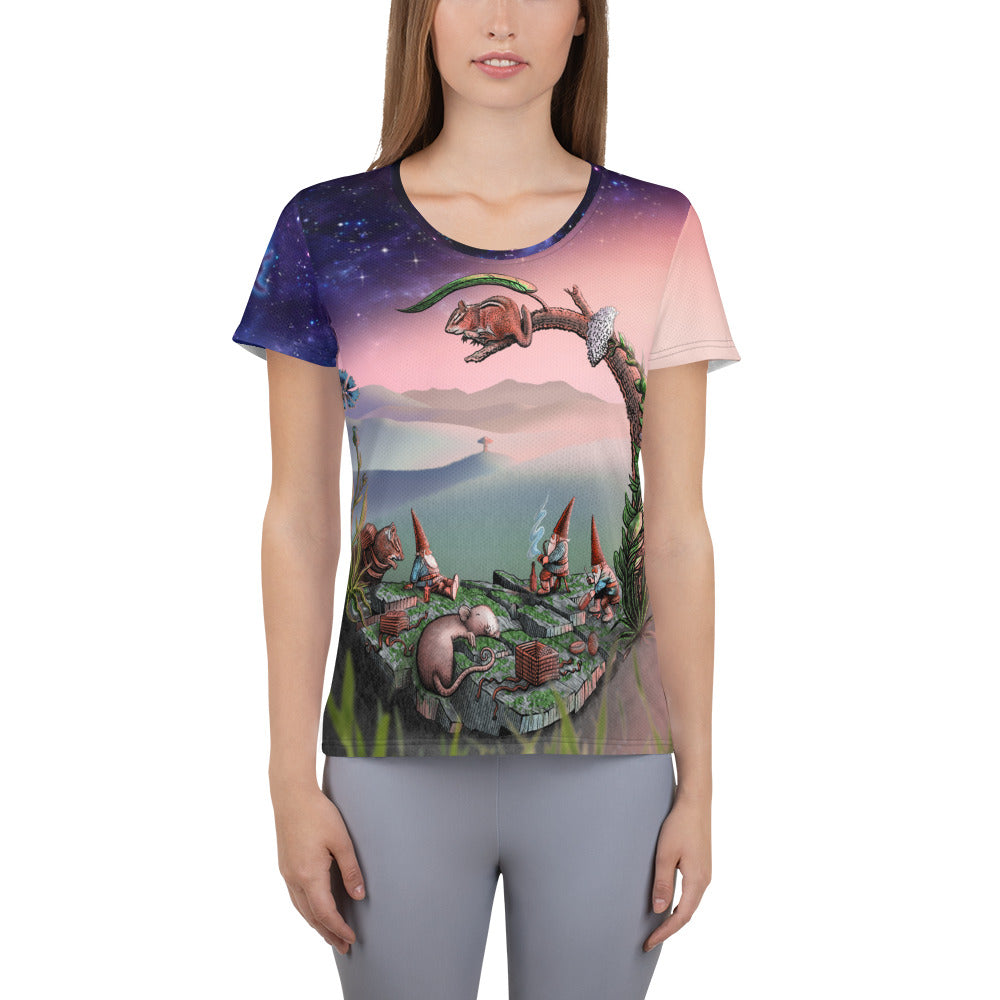 SkeetDesigns | GnomeDriven | Women's All Over Print Jersey | Mid-Round Break | Disc Golf Apparel