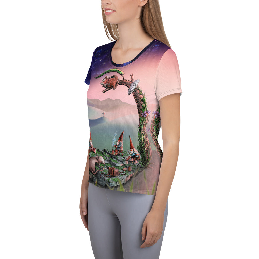 SkeetDesigns | GnomeDriven | Women's All Over Print Jersey | Mid-Round Break | Disc Golf Apparel
