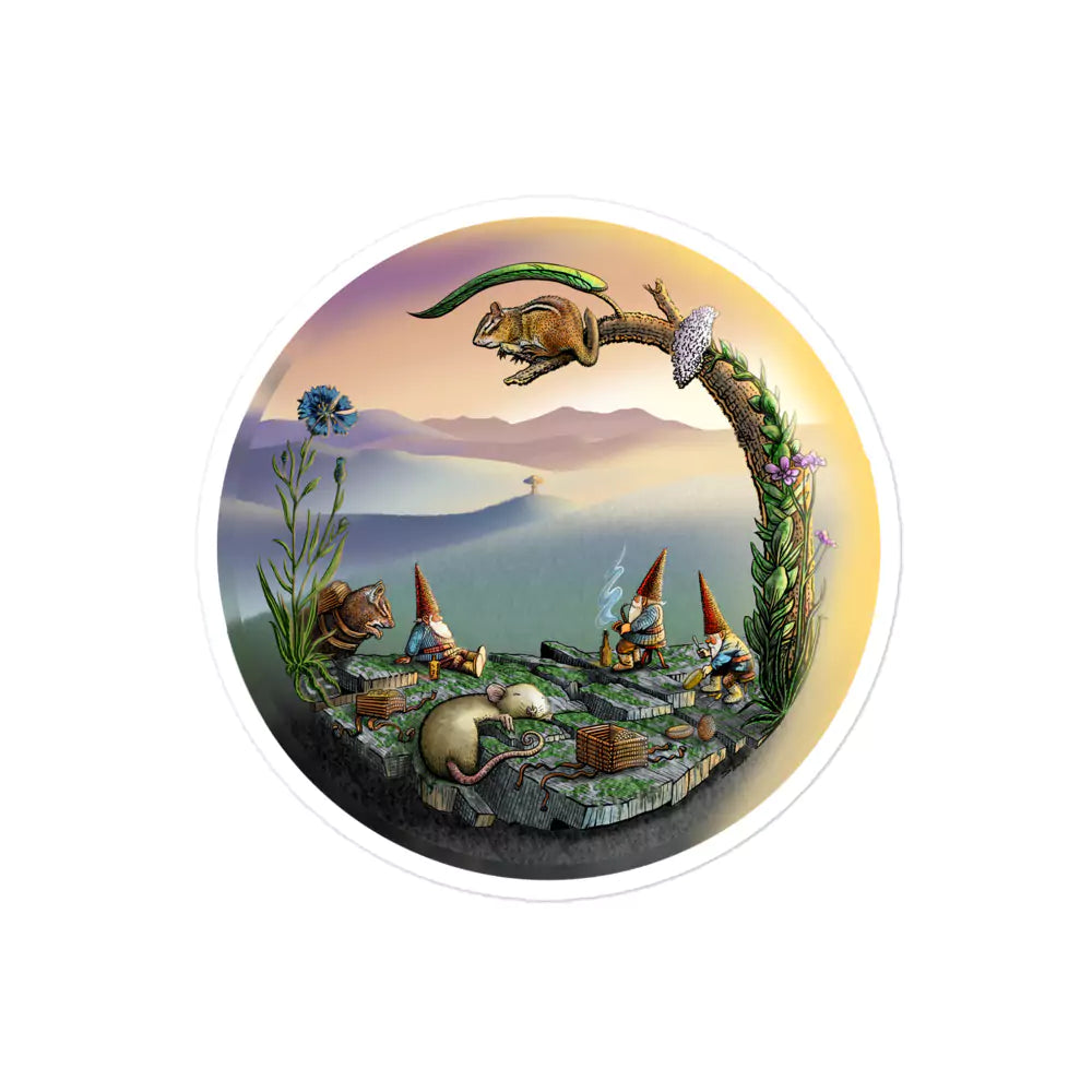 SkeetDesigns | GnomeDriven | Stickers | Mid-Round Break | Disc Golf Accessories