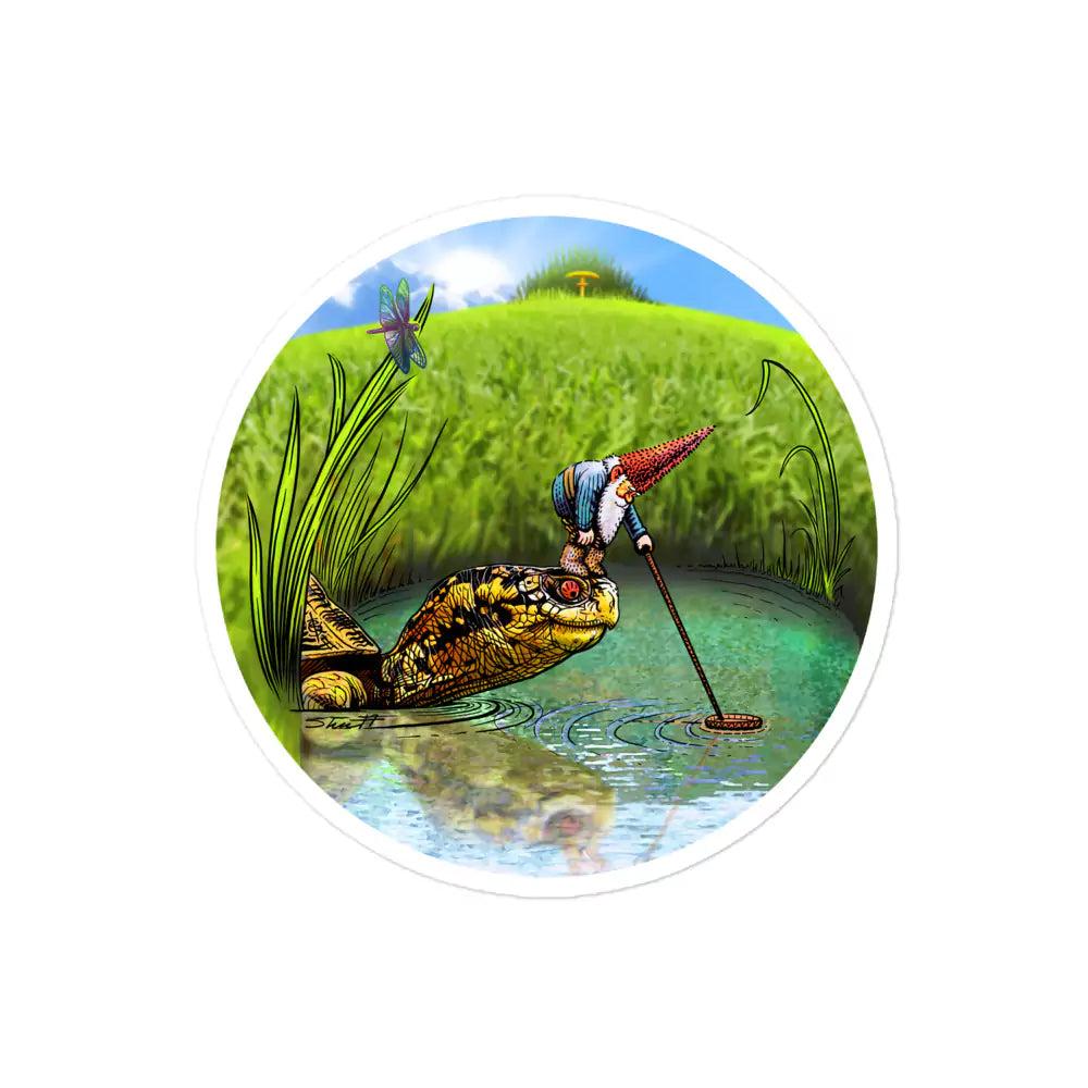 SkeetDesigns | GnomeDriven | Stickers | OB Turtle Help | Disc Golf Accessories
