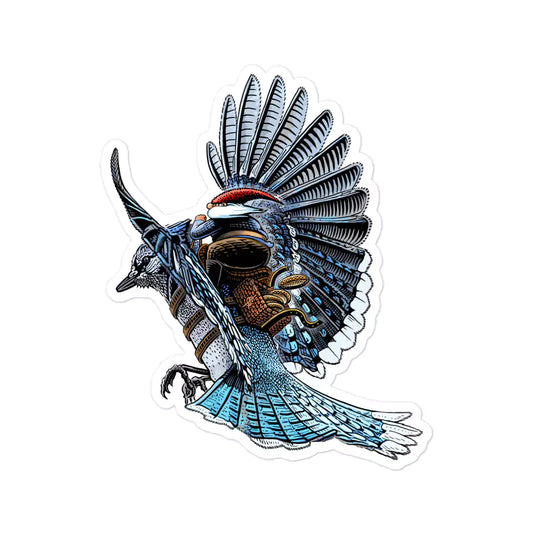 SkeetDesigns | GnomeDriven | Stickers | Blue Jay Rider | Disc Golf Accessories