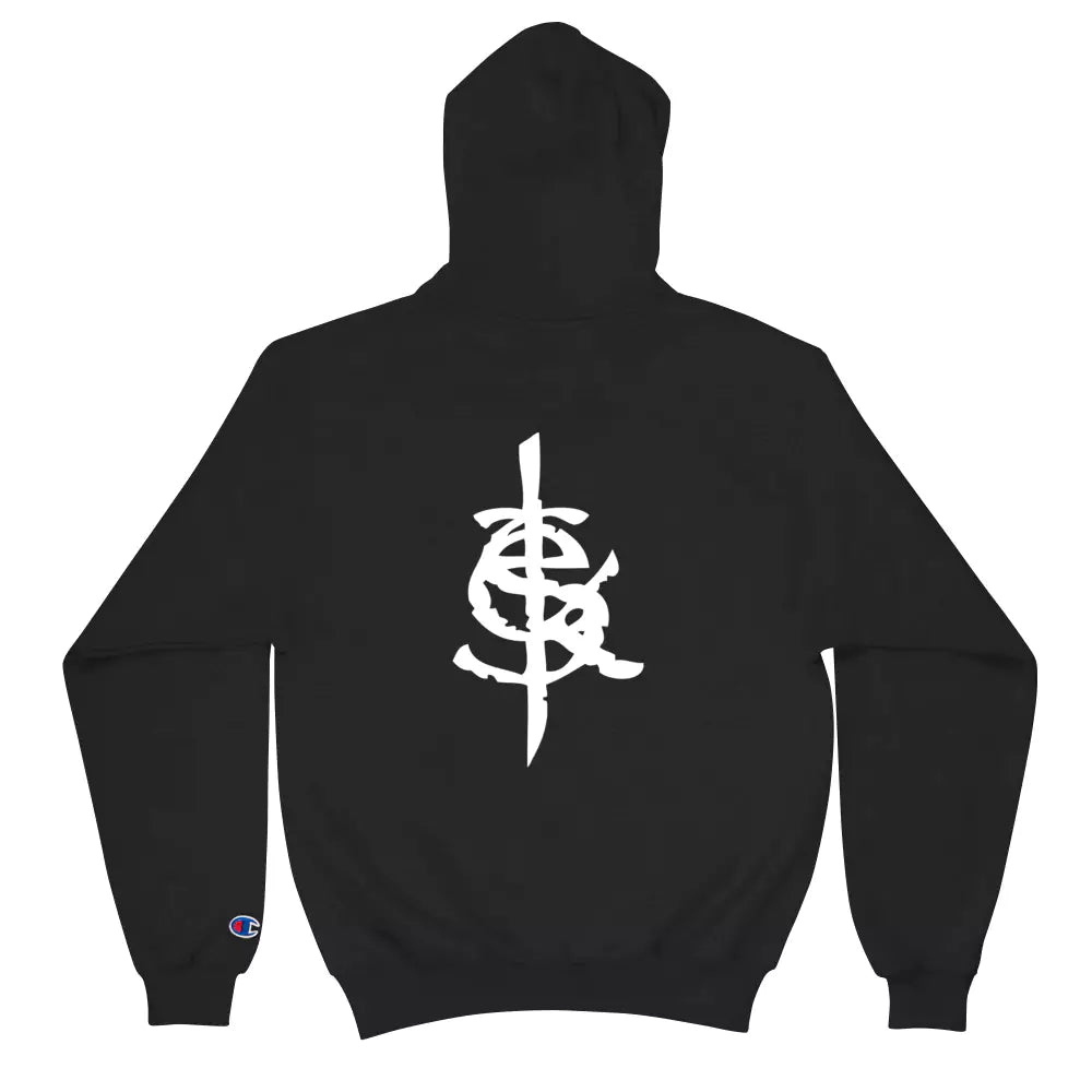 SkeetDesigns | GnomeDriven | Men's Champion® Hoodie | Behind The Drive | Disc Golf Apparel