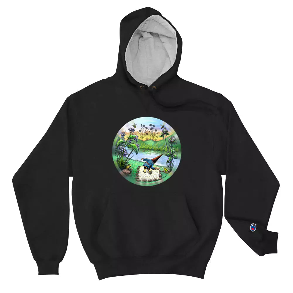 SkeetDesigns | GnomeDriven | Men's Champion® Hoodie | Flick Ace | Disc Golf Apparel