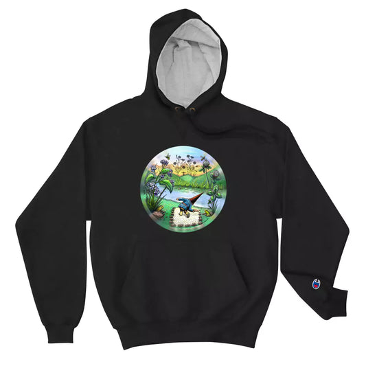 SkeetDesigns | GnomeDriven | Men's Champion® Hoodie | Flick Ace | Disc Golf Apparel