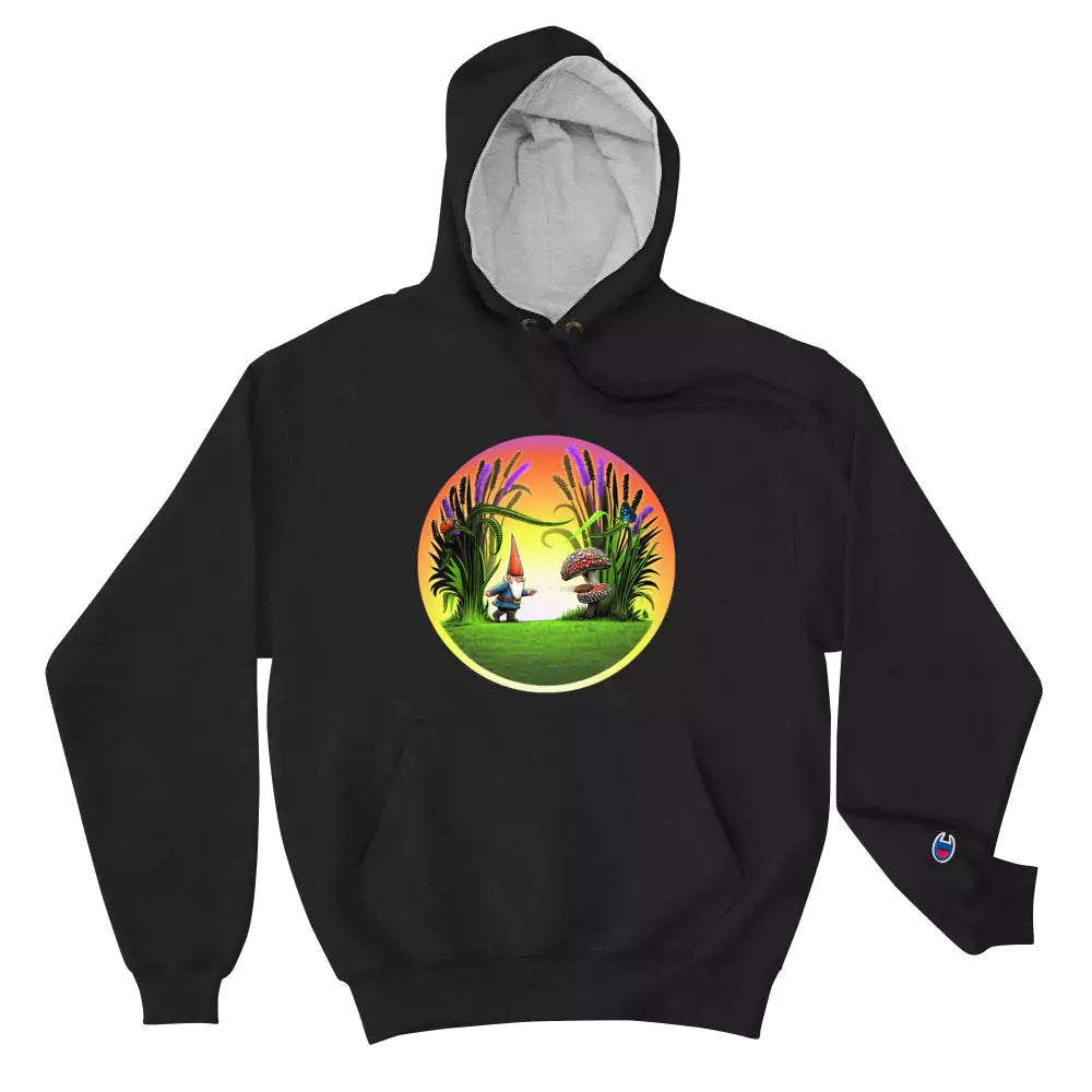 SkeetDesigns | GnomeDriven | Men's Champion® Hoodie | Drop In Putt | Disc Golf Apparel