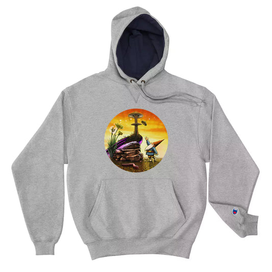 SkeetDesigns | GnomeDriven | Men's Champion® Hoodie | Windy Up Putt | Disc Golf Apparel