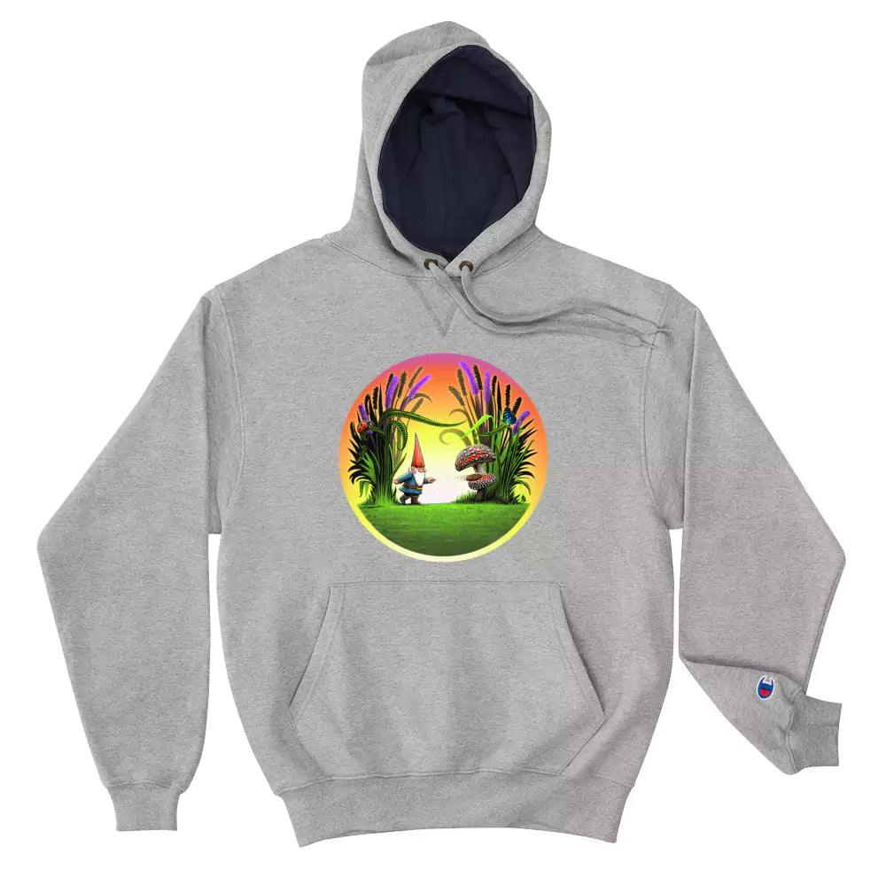 SkeetDesigns | GnomeDriven | Men's Champion® Hoodie | Drop In Putt | Disc Golf Apparel