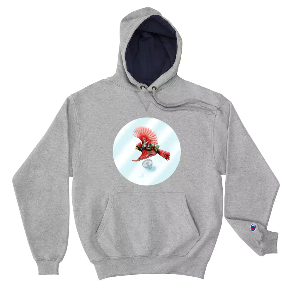 SkeetDesigns | GnomeDriven | Men's Champion® Hoodie | Cardinal | Disc Golf Apparel