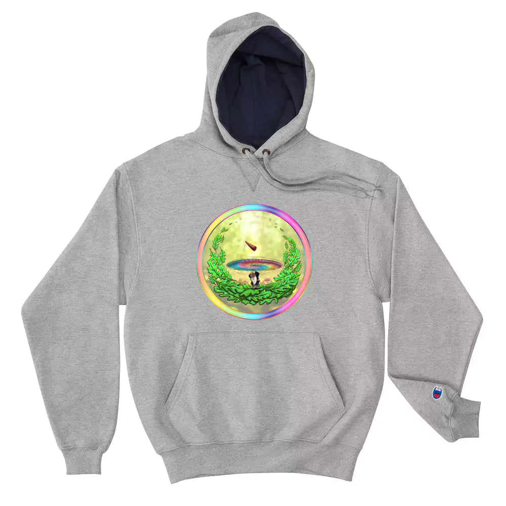 SkeetDesigns | GnomeDriven | Men's Champion® Hoodie | Close Call | Disc Golf Apparel
