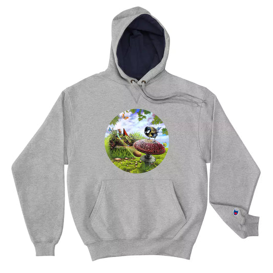 SkeetDesigns | GnomeDriven | Men's Champion® Hoodie | Blind Flick Run | Disc Golf Apparel
