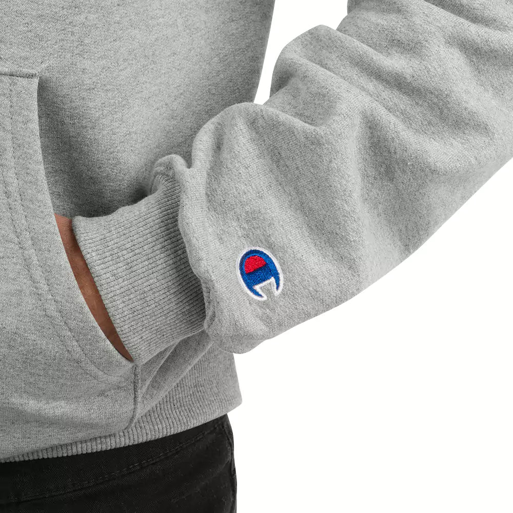 SkeetDesigns | GnomeDriven | Men's Champion® Hoodie | Windy Up Putt | Disc Golf Apparel