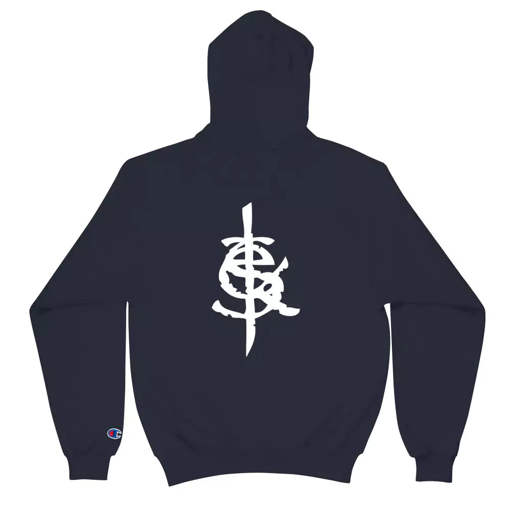 SkeetDesigns | GnomeDriven | Men's Champion® Hoodie | Blue Jay Rider | Disc Golf Apparel