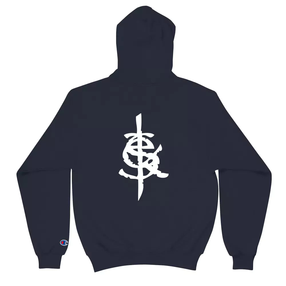 SkeetDesigns | GnomeDriven | Men's Champion® Hoodie | Behind The Drive | Disc Golf Apparel