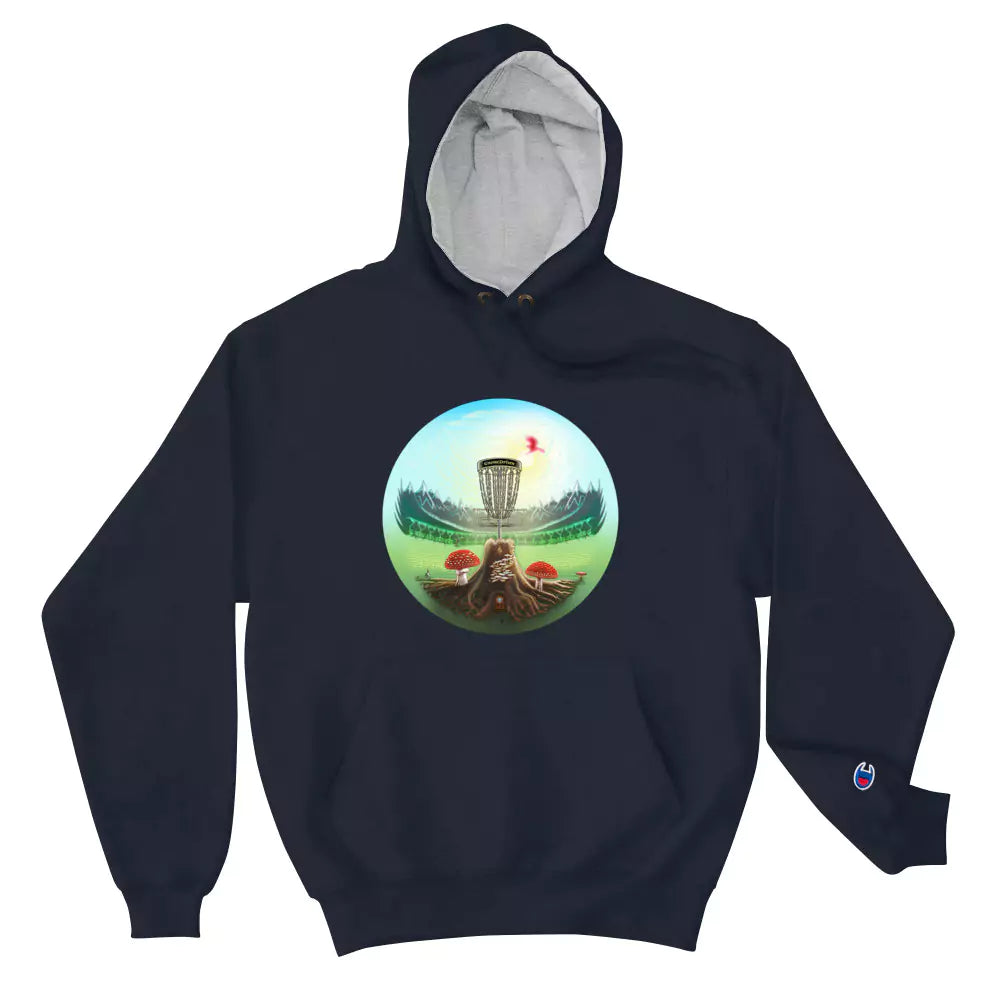 SkeetDesigns | GnomeDriven | Men's Champion® Hoodie | Home | Disc Golf Apparel