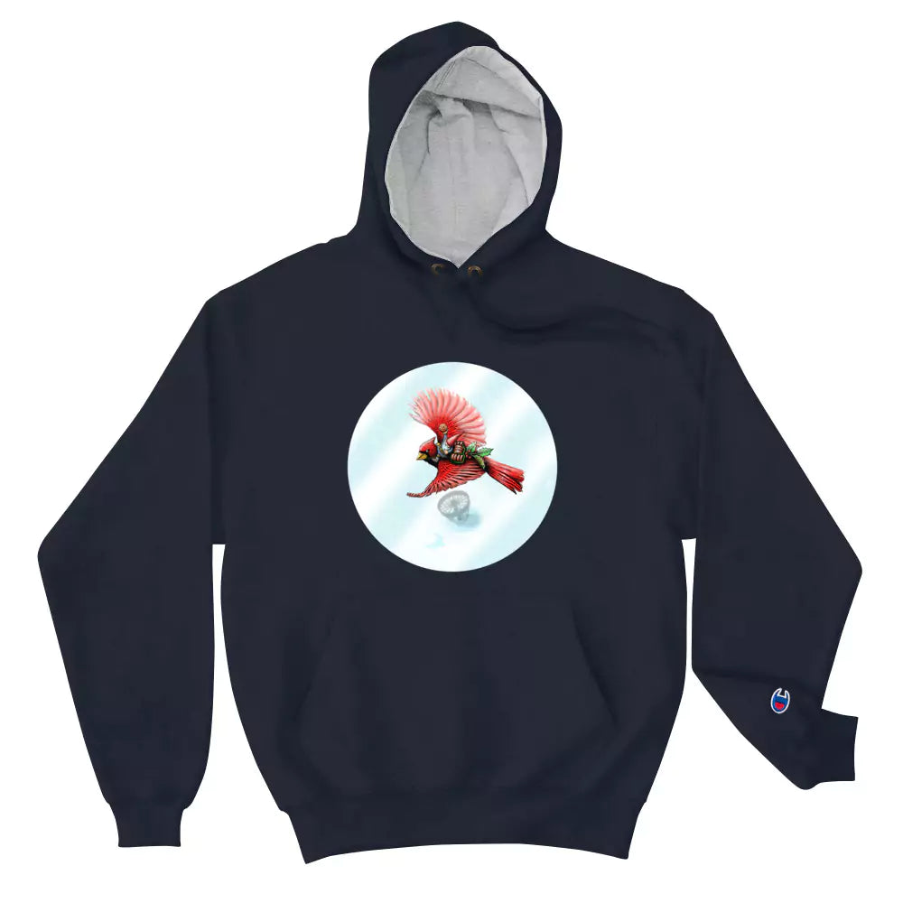 SkeetDesigns | GnomeDriven | Men's Champion® Hoodie | Cardinal | Disc Golf Apparel