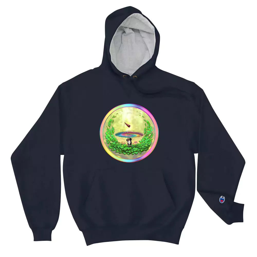 SkeetDesigns | GnomeDriven | Men's Champion® Hoodie | Close Call | Disc Golf Apparel