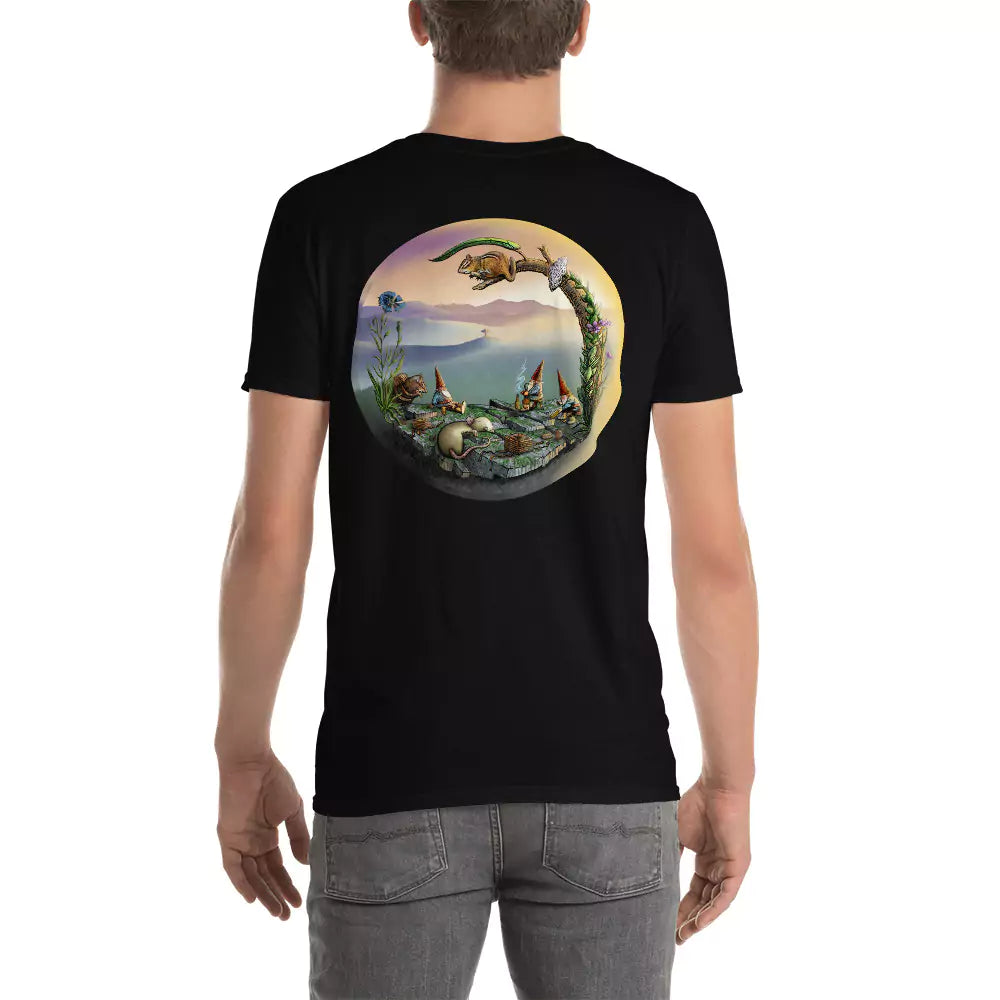 SkeetDesigns | GnomeDriven | Men's Short Sleeve T-Shirt | Mid-Round Break V2 | Disc Golf Apparel