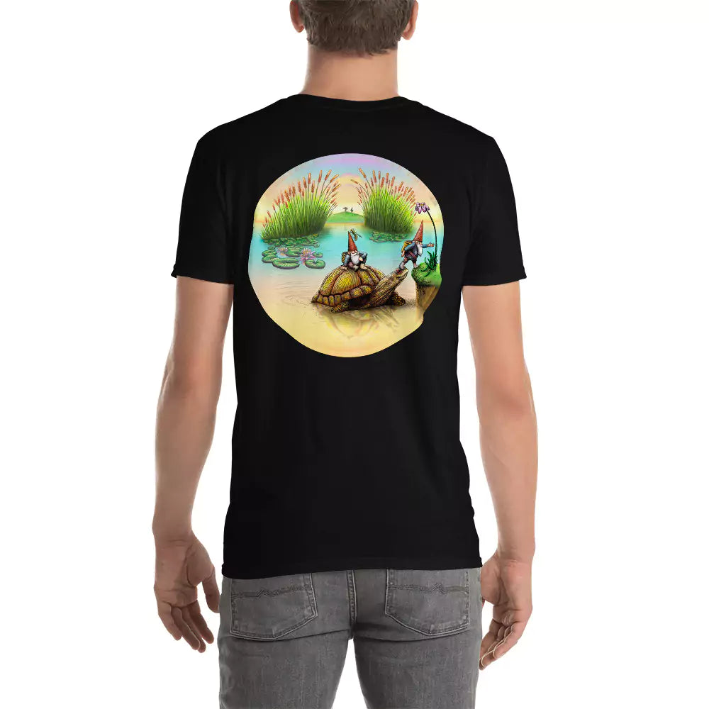 SkeetDesigns | GnomeDriven | Men's Short Sleeve T-Shirt | Turtle Ferry V2 | Disc Golf Apparel