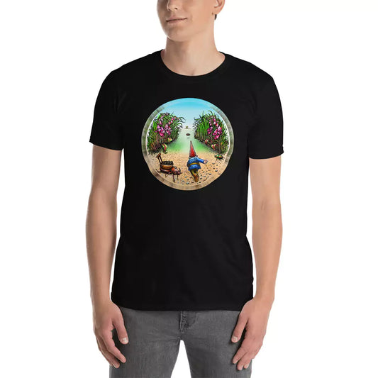 SkeetDesigns | GnomeDriven | Men's Short Sleeve T-Shirt | Behind The Drive | Disc Golf Apparel