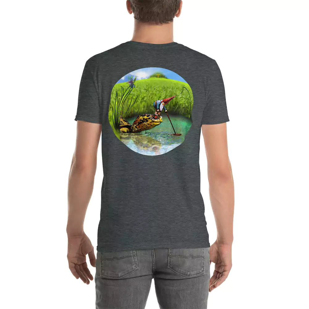 SkeetDesigns | GnomeDriven | Men's Short Sleeve T-Shirt | OB Turtle Help V2 | Disc Golf Apparel